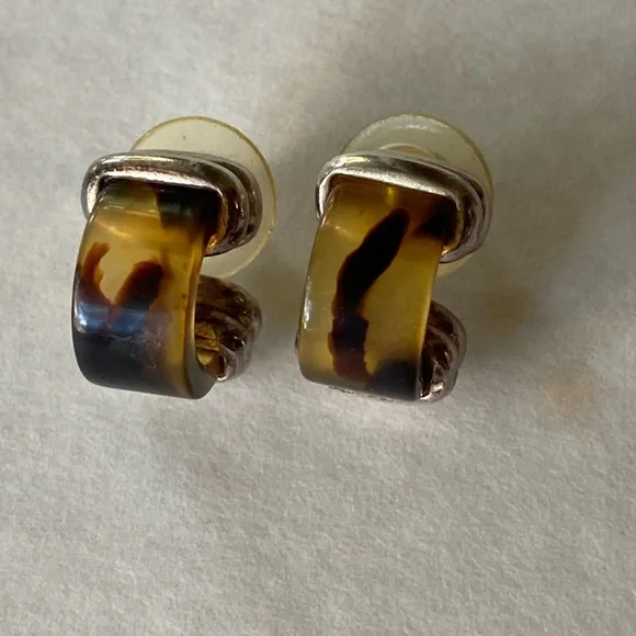 Ralph Lauren Jewelry. Vintage Silver Faux Tortoise Collection. Neck ear, wrist - Picture 2 of 9